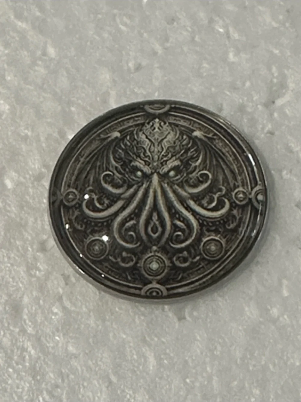 Decorative Cthulhu Accent Pin- Antique Silver